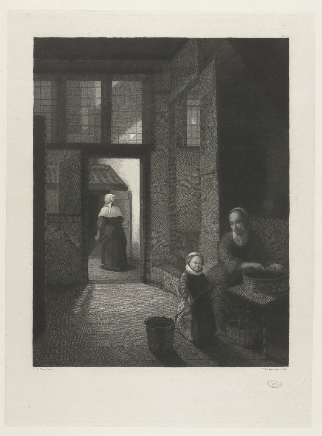 A Girl with a Kolf Club and Her Mother, Netherlandish engraver, c. 1792–1800