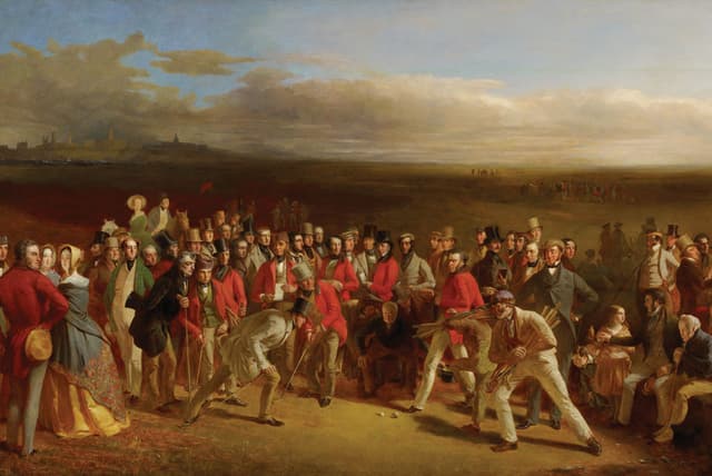The Golfers: A Grand Match Played over St Andrews Links, Charles Lees, 1847