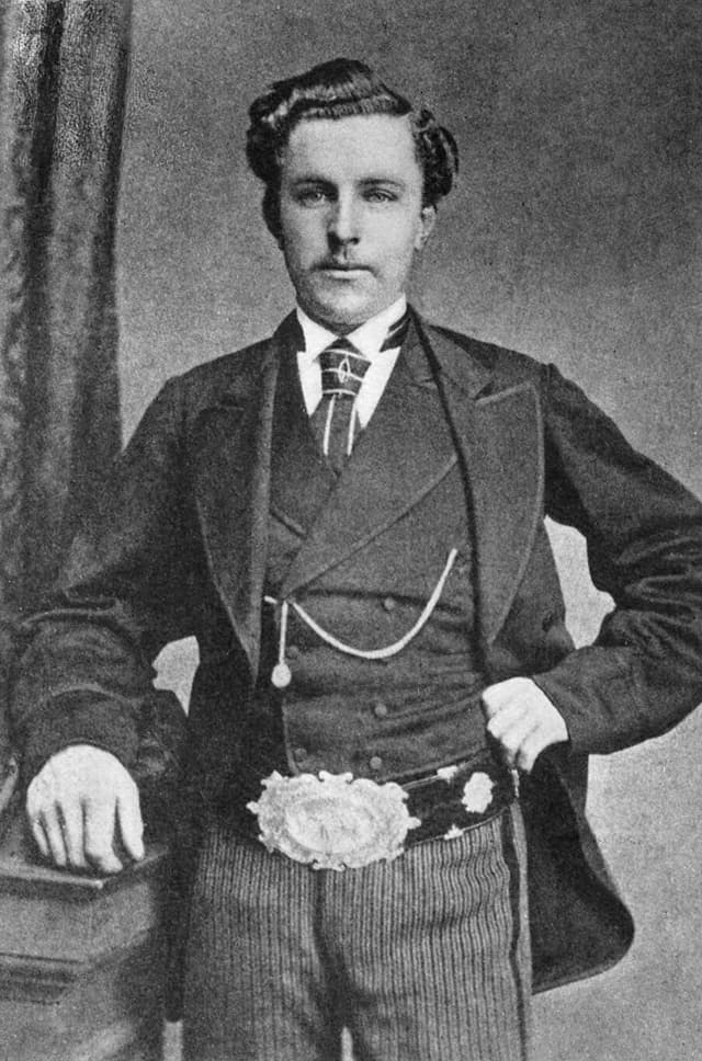 Young Tom Morris with the Championship Belt, period photograph, c. 1873