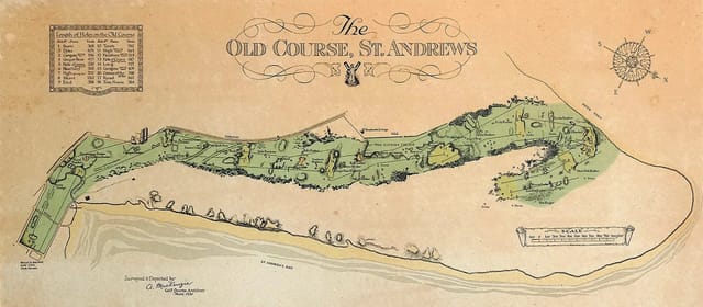 Plan of the Old Course — Alister MacKenzie, 1924