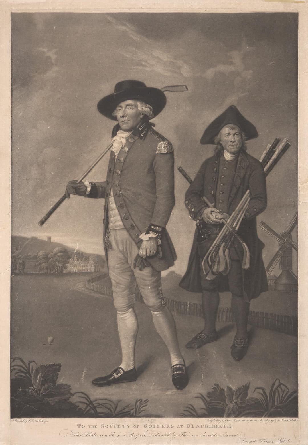 The Blackheath Golfer (William Innes), Valentine Green, mezzotint after L. F. Abbott, 1790