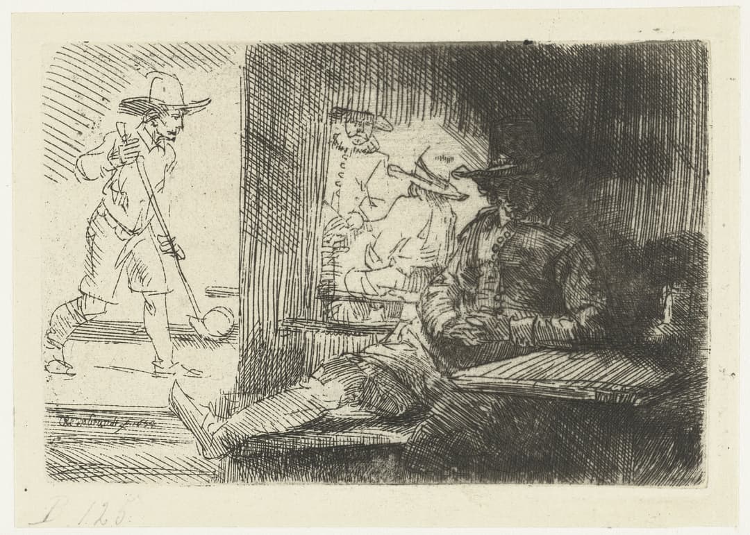 Het Kolfspel (The Game of Kolf), Netherlandish engraver, 1654