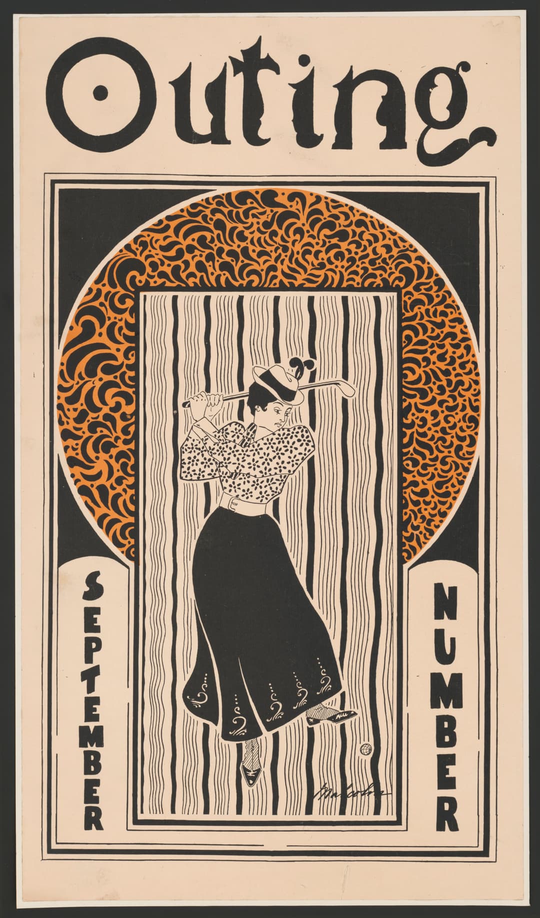 Outing, September Number, American poster artist, 1896