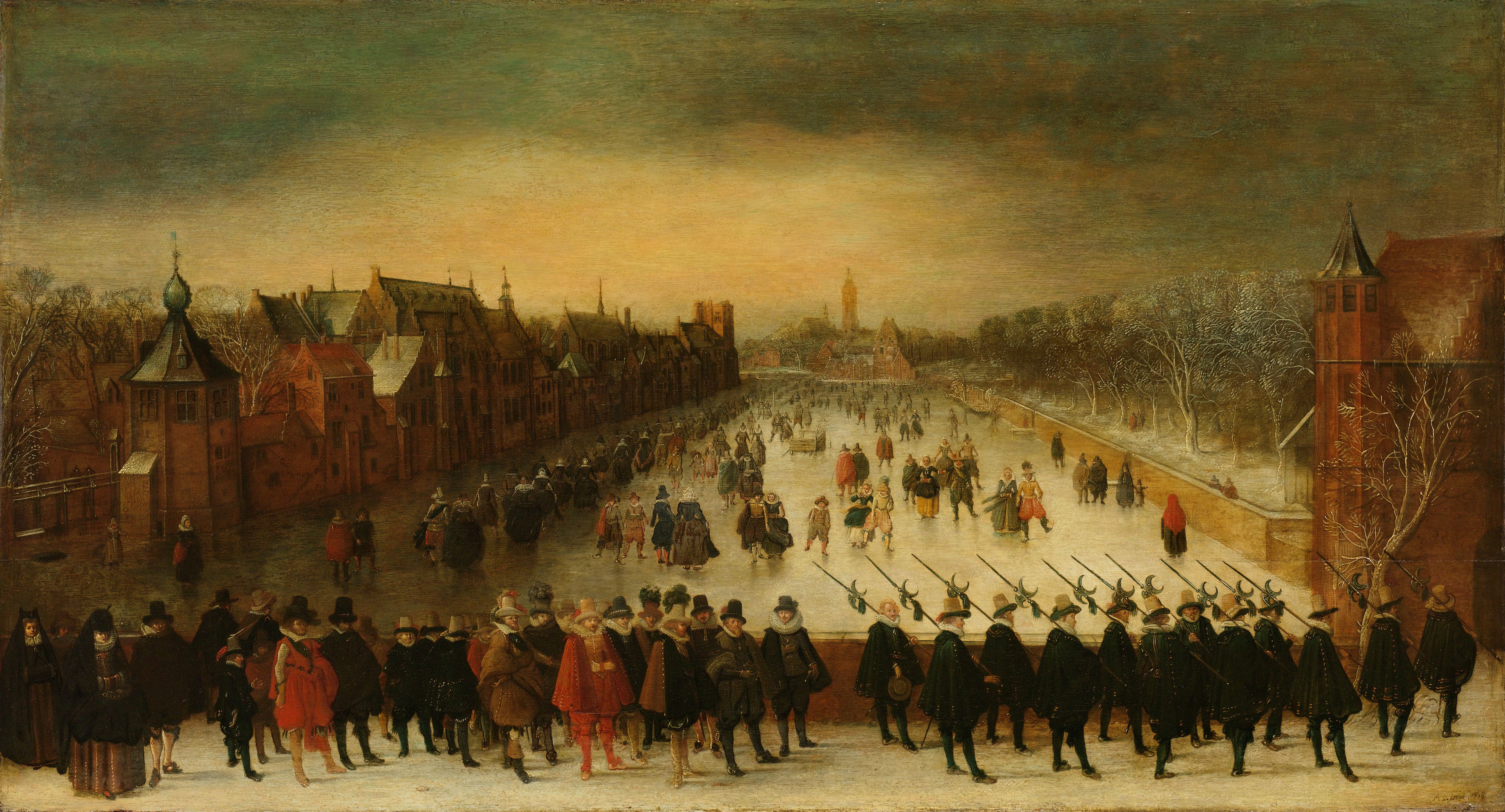 Winter on the Vijverberg, The Hague
